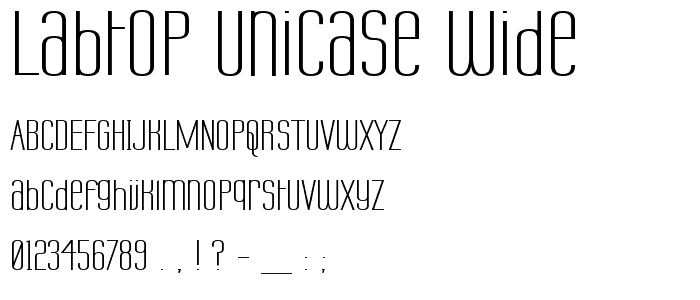 Labtop Unicase Wide font